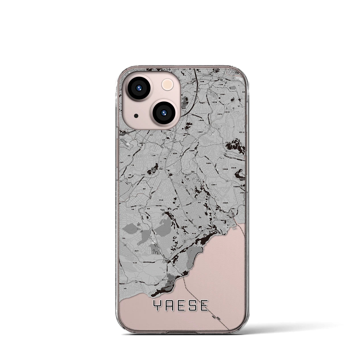 【八重瀬(沖縄県)】地図柄iPhoneケース(クリアタイプ)