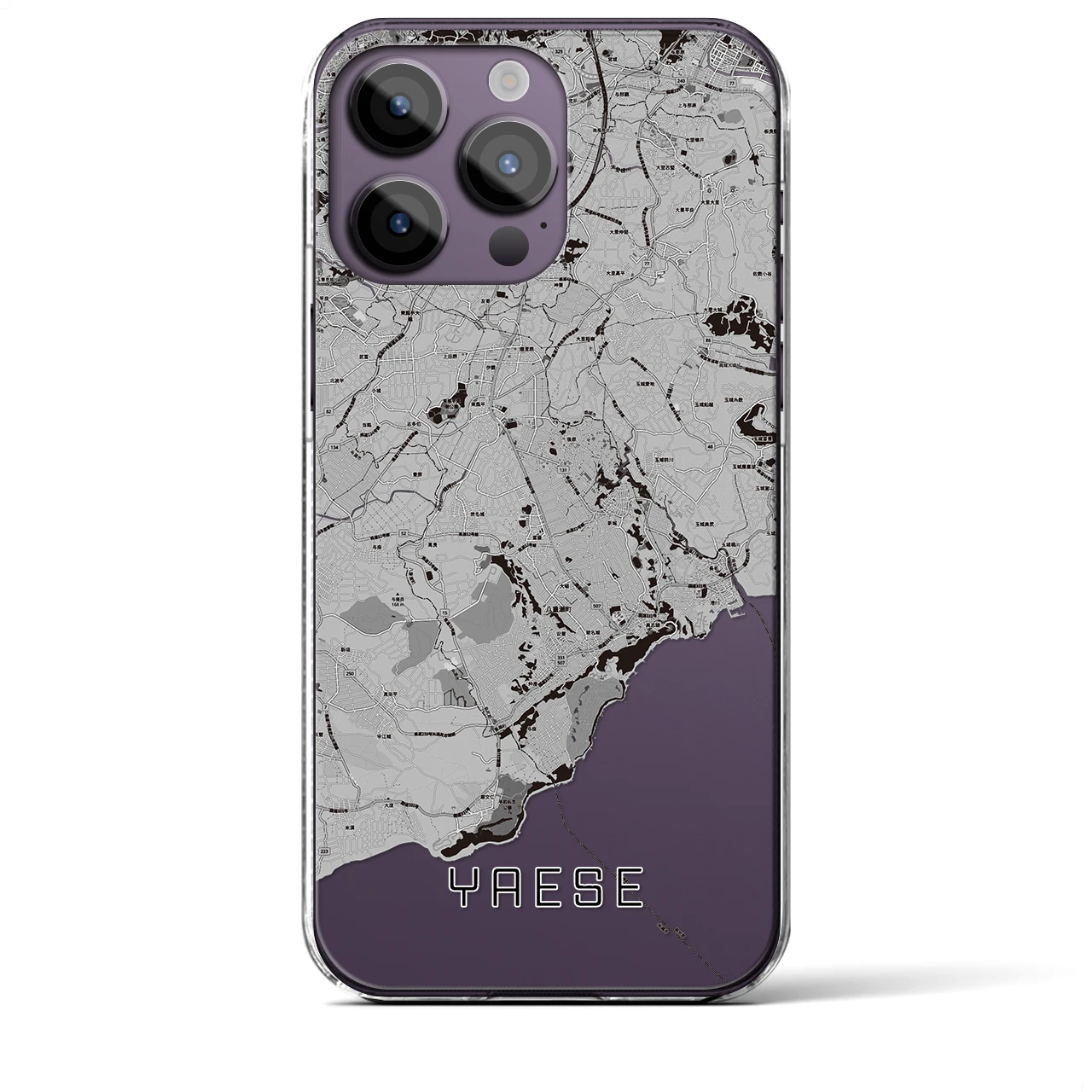 【八重瀬(沖縄県)】地図柄iPhoneケース(クリアタイプ)