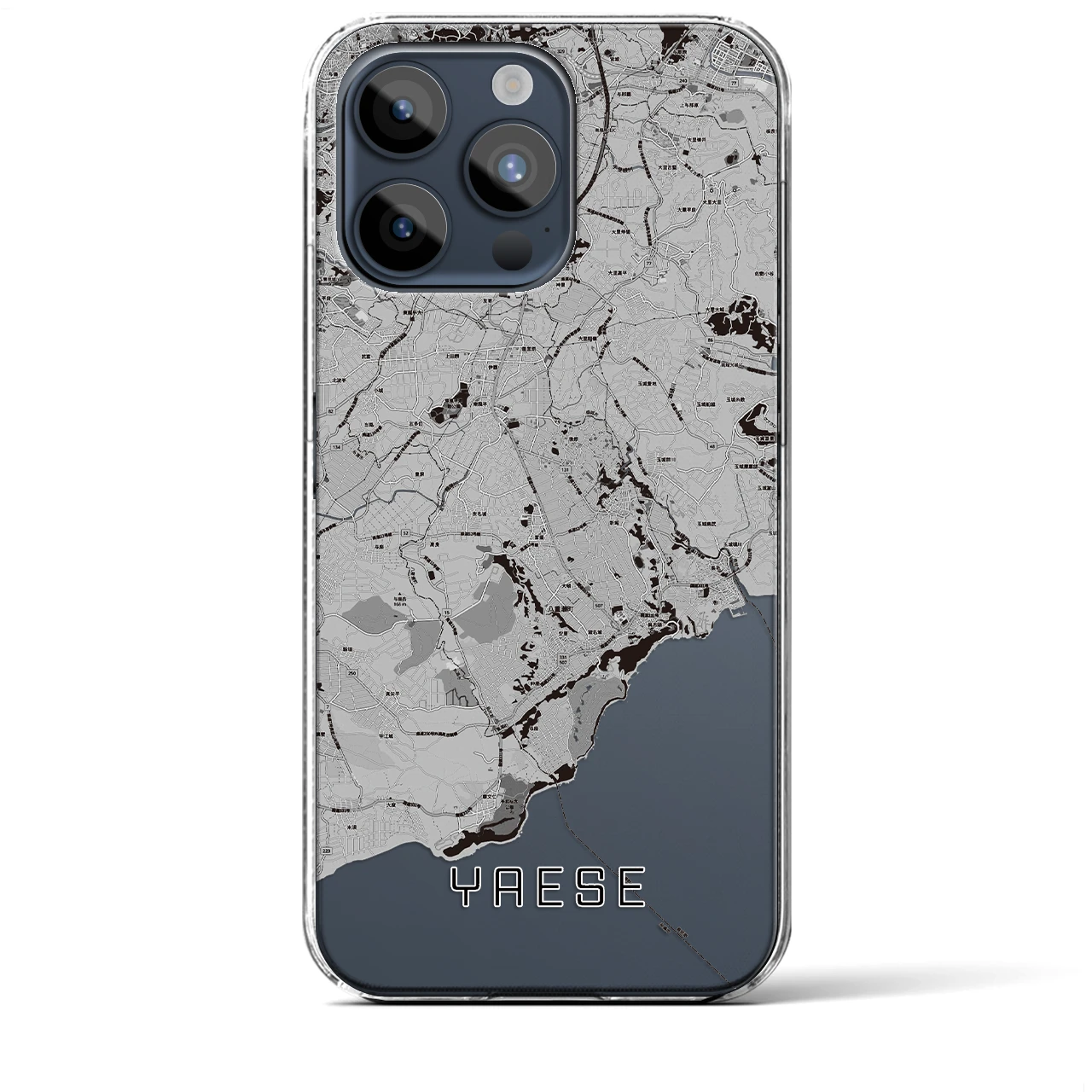 【八重瀬(沖縄県)】地図柄iPhoneケース(クリアタイプ)