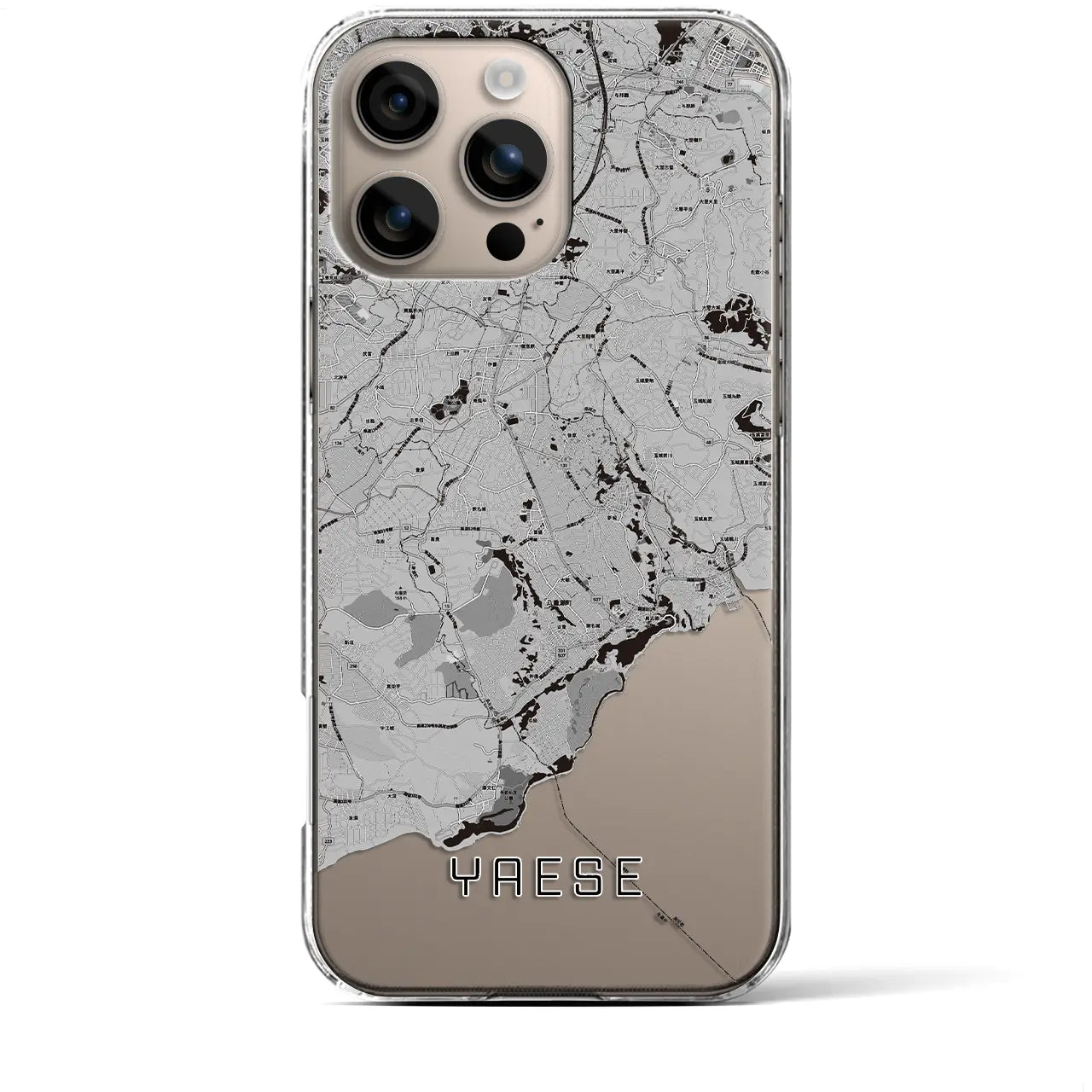 【八重瀬(沖縄県)】地図柄iPhoneケース(クリアタイプ)