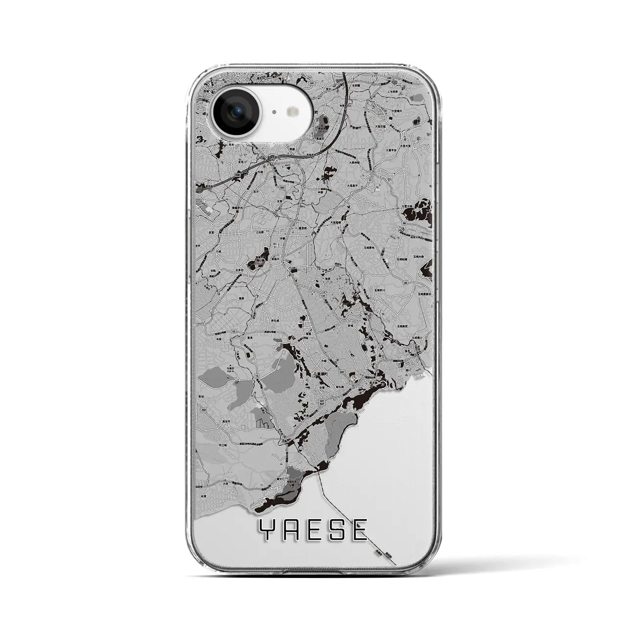 【八重瀬(沖縄県)】地図柄iPhoneケース(クリアタイプ)