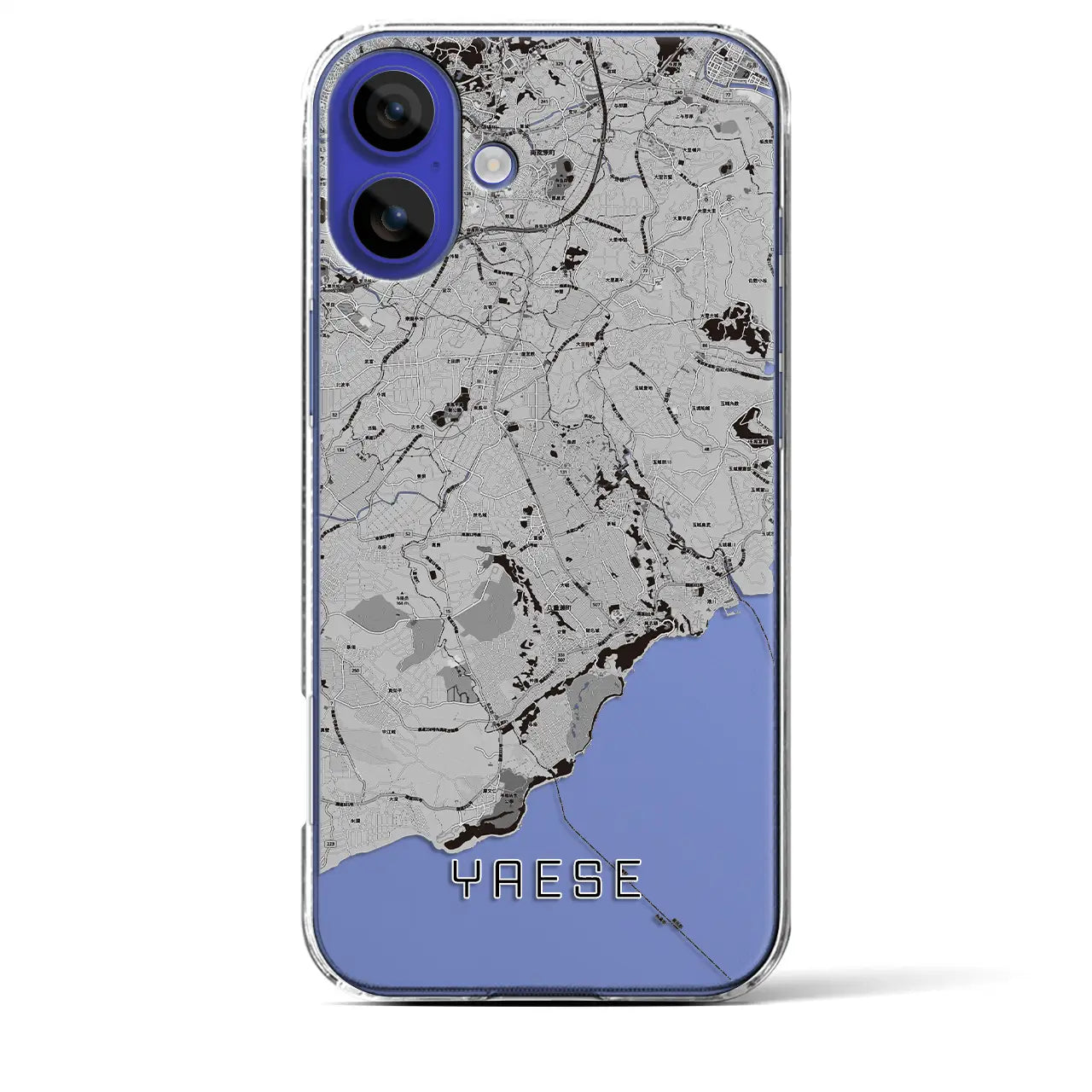 【八重瀬(沖縄県)】地図柄iPhoneケース(クリアタイプ)