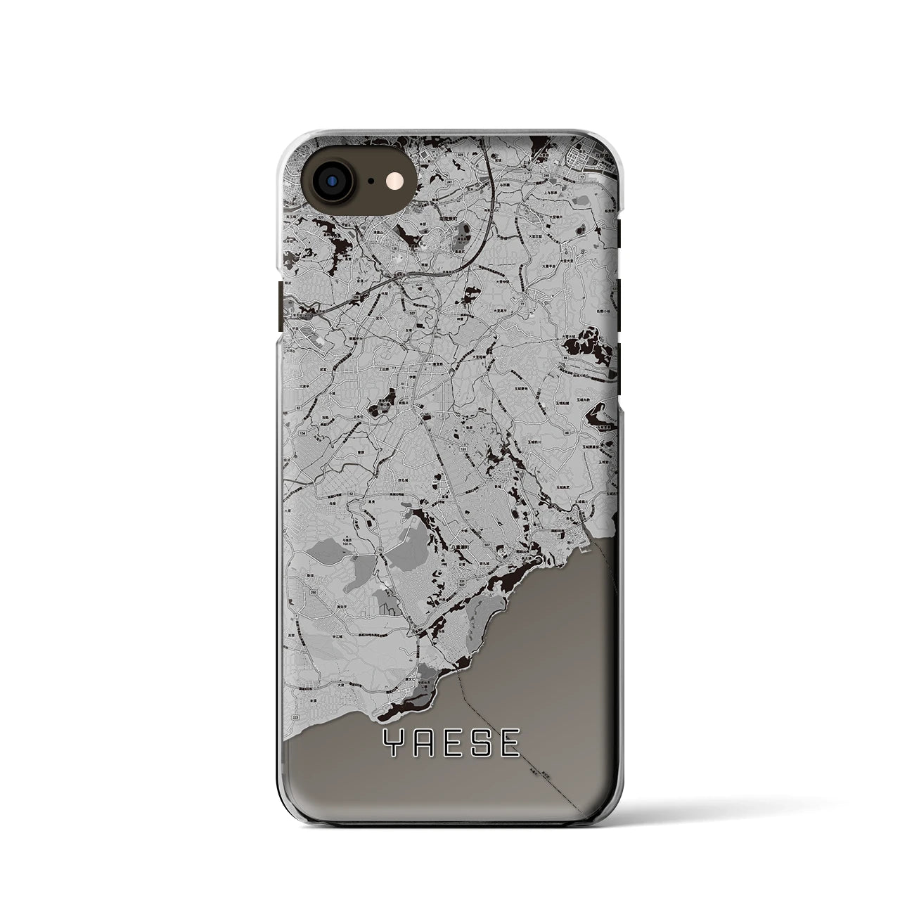 【八重瀬(沖縄県)】地図柄iPhoneケース(クリアタイプ)