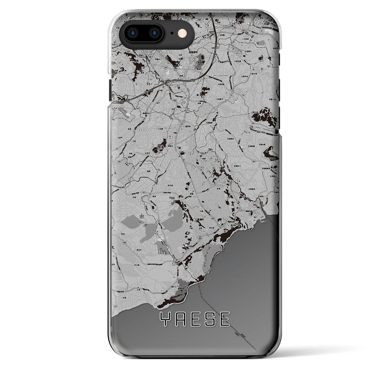 【八重瀬(沖縄県)】地図柄iPhoneケース(クリアタイプ)