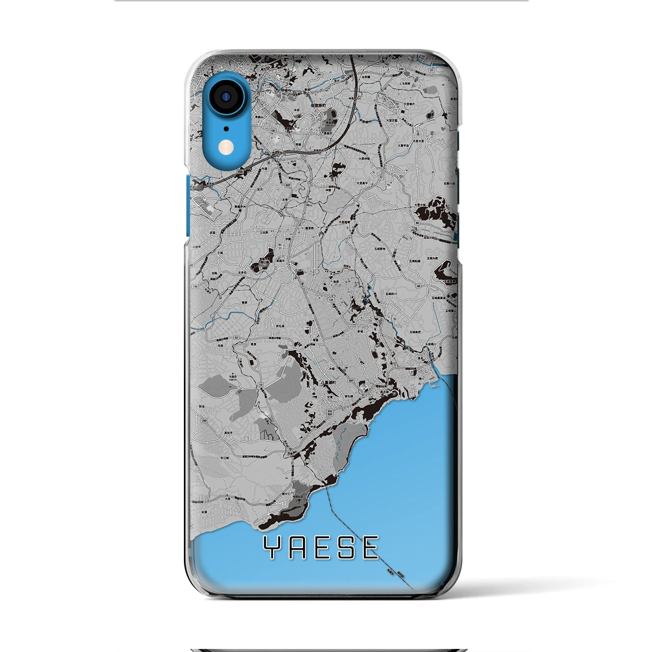 【八重瀬(沖縄県)】地図柄iPhoneケース(クリアタイプ)