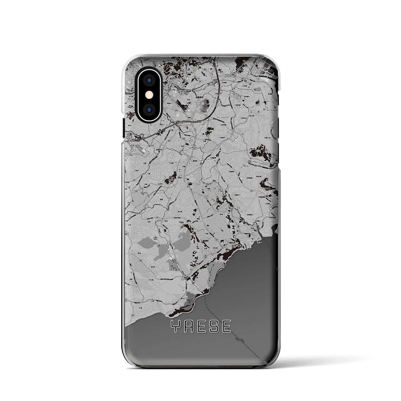 【八重瀬(沖縄県)】地図柄iPhoneケース(クリアタイプ)