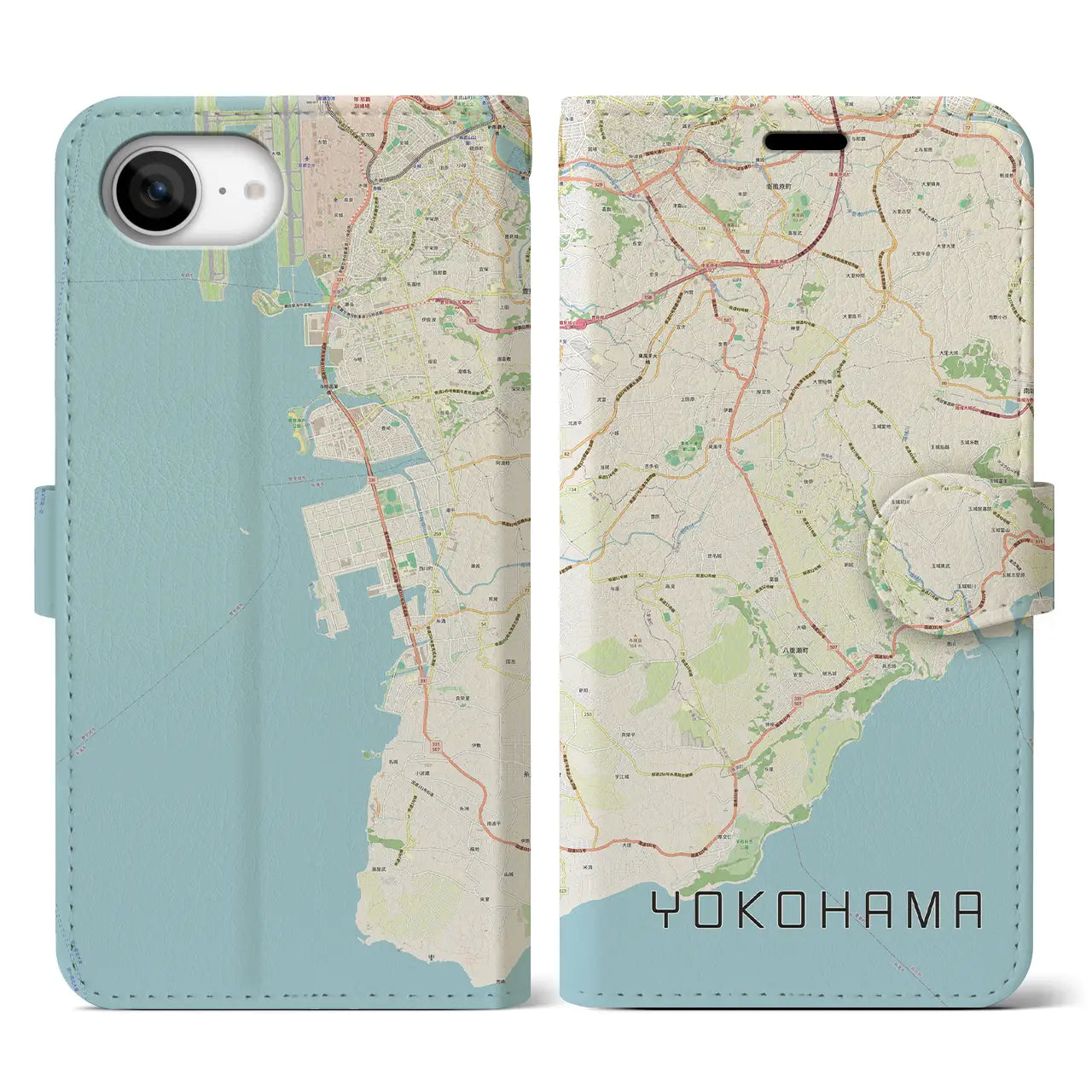 【八重瀬(沖縄県)】地図柄iPhoneケース(手帳タイプ)