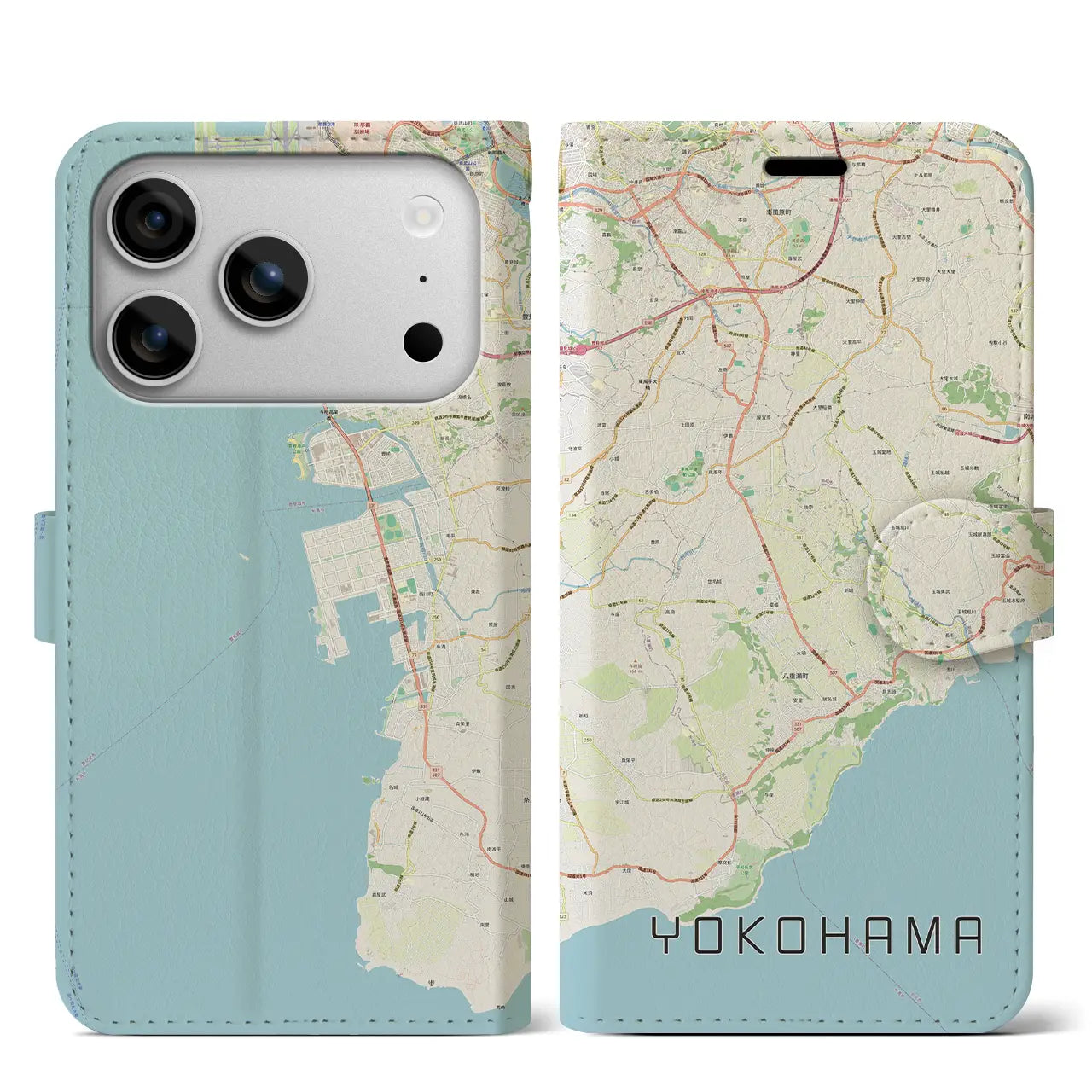 【八重瀬(沖縄県)】地図柄iPhoneケース(手帳タイプ)