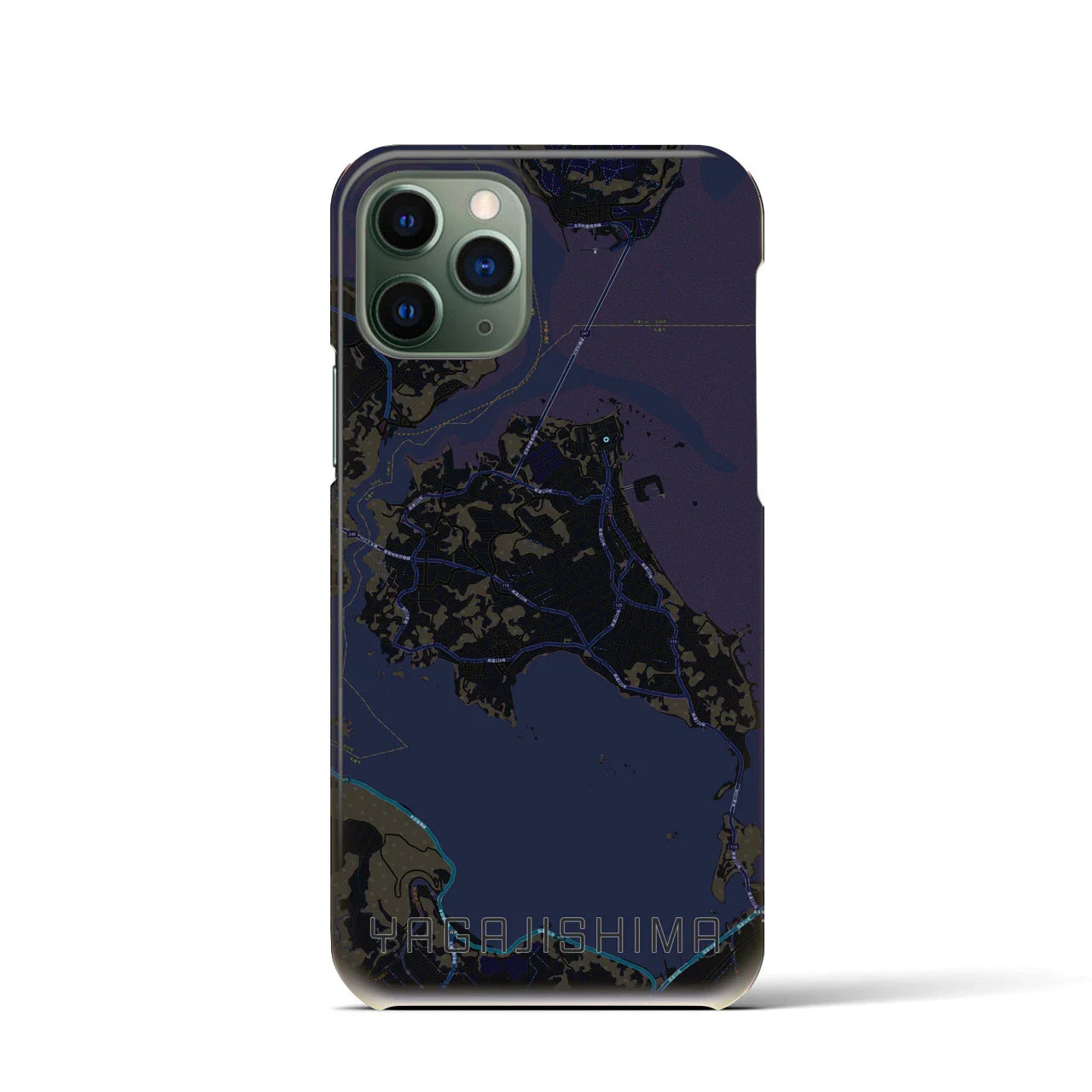 【屋我地島(沖縄県)】地図柄iPhoneケース(バックカバータイプ)