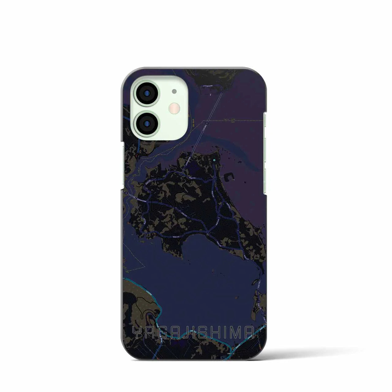 【屋我地島(沖縄県)】地図柄iPhoneケース(バックカバータイプ)
