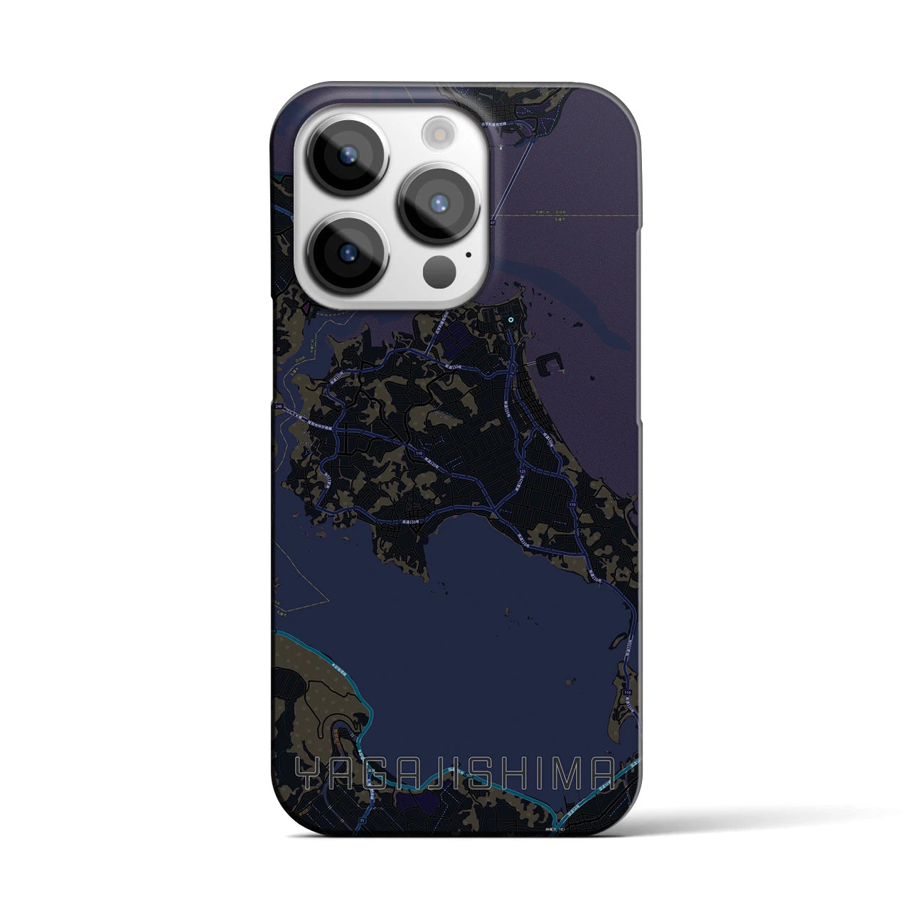 【屋我地島(沖縄県)】地図柄iPhoneケース(バックカバータイプ)