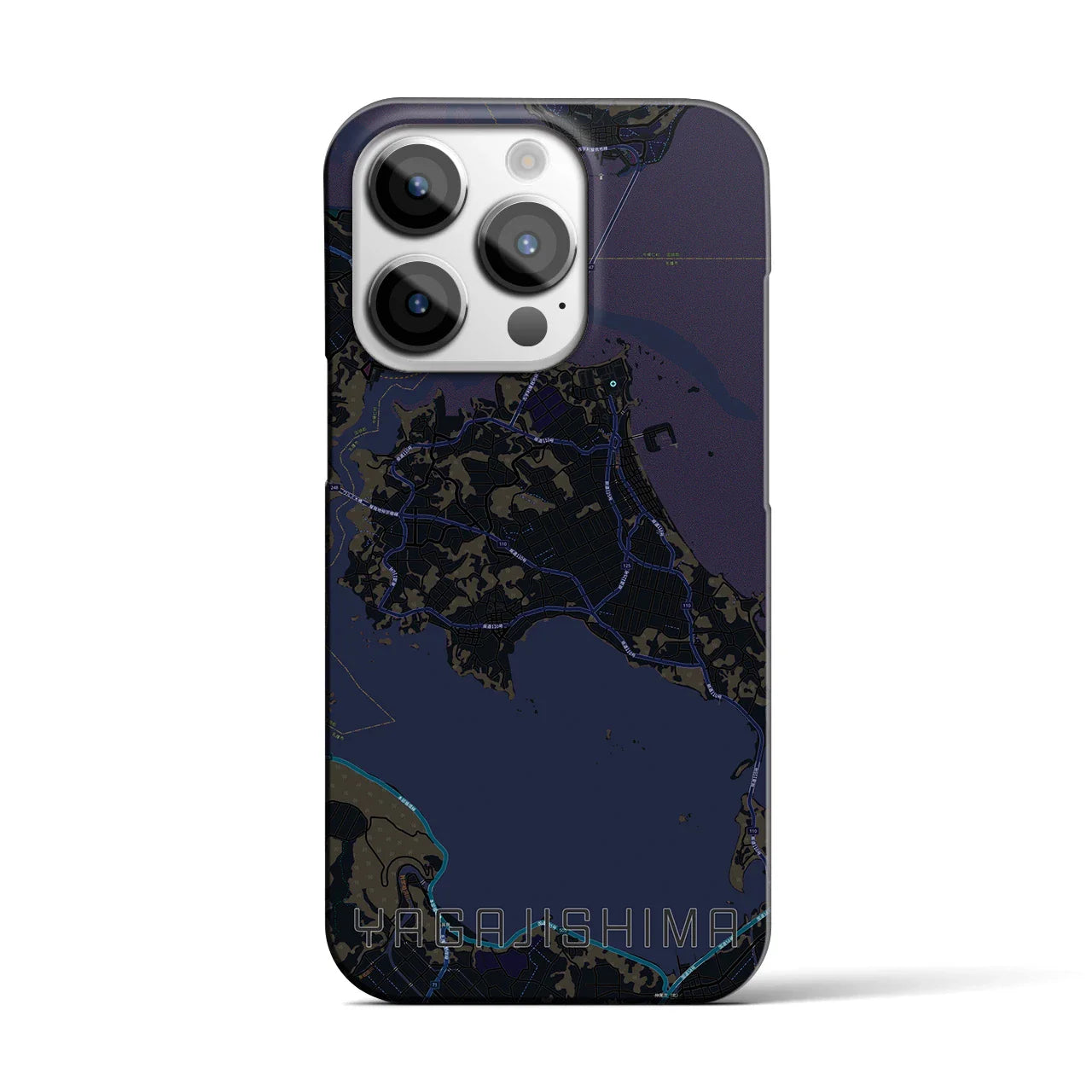 【屋我地島(沖縄県)】地図柄iPhoneケース(バックカバータイプ)