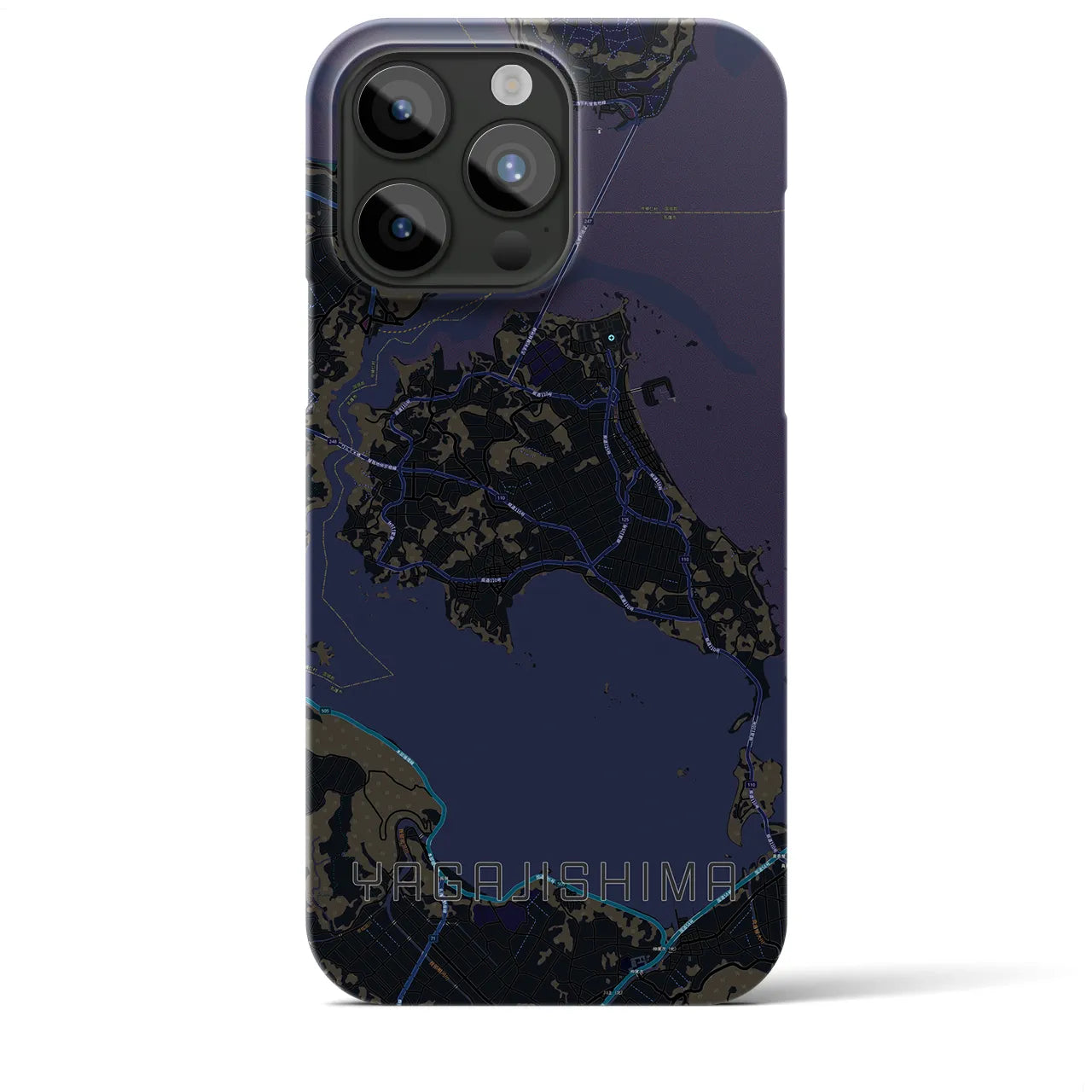 【屋我地島(沖縄県)】地図柄iPhoneケース(バックカバータイプ)