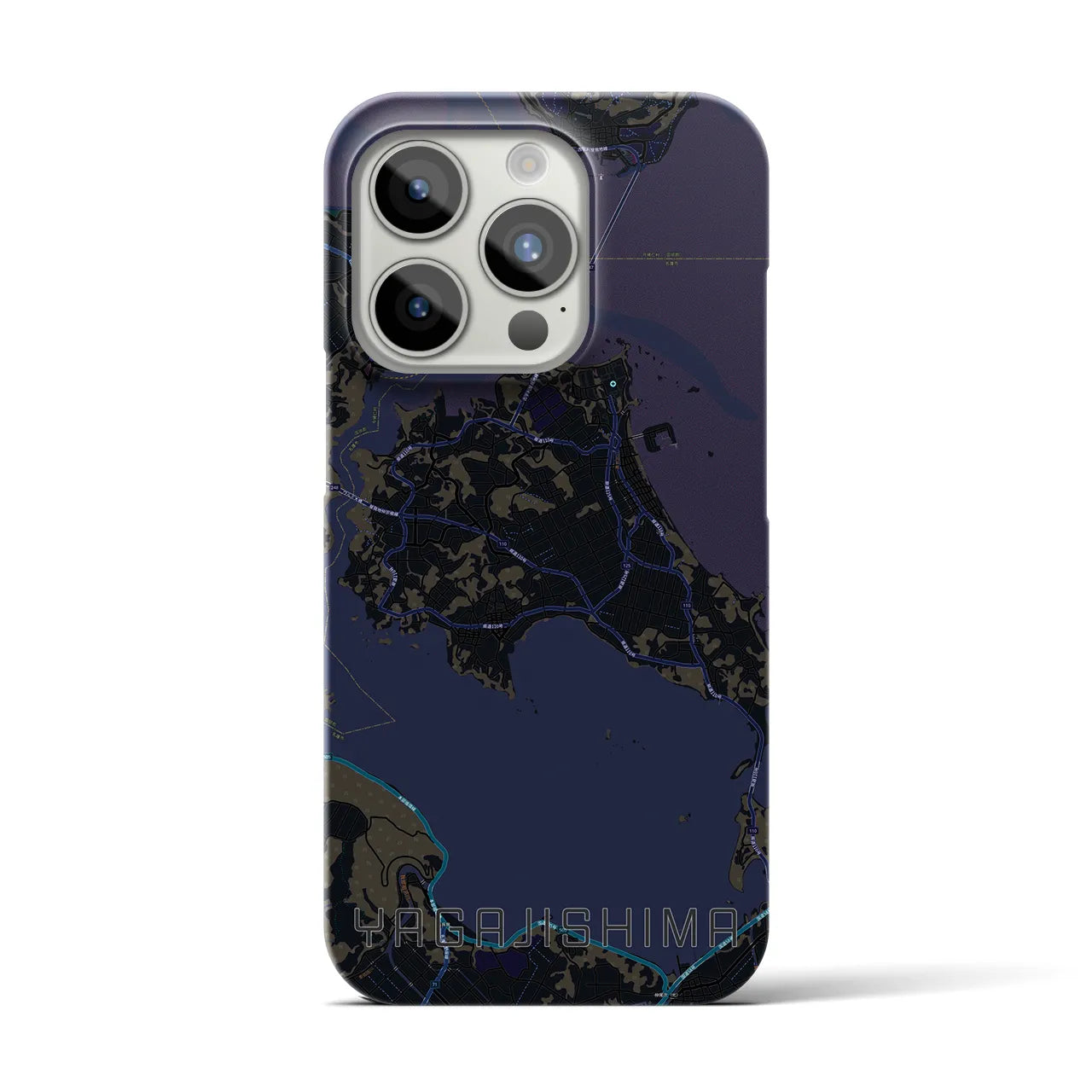 【屋我地島(沖縄県)】地図柄iPhoneケース(バックカバータイプ)