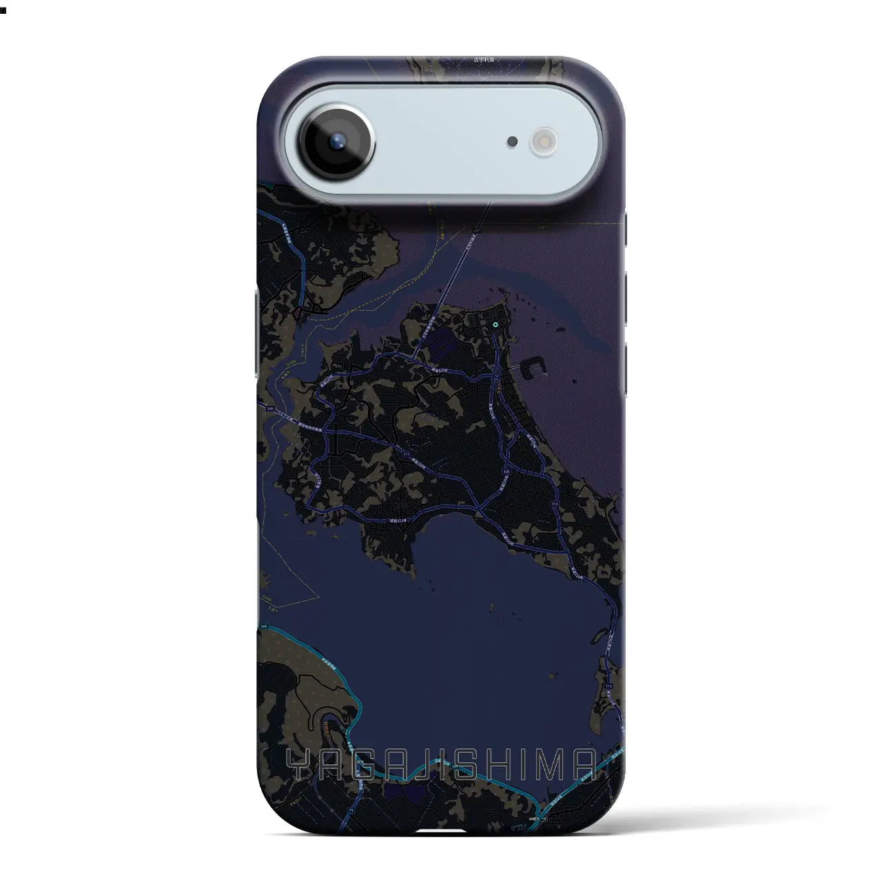 【屋我地島(沖縄県)】地図柄iPhoneケース(バックカバータイプ)