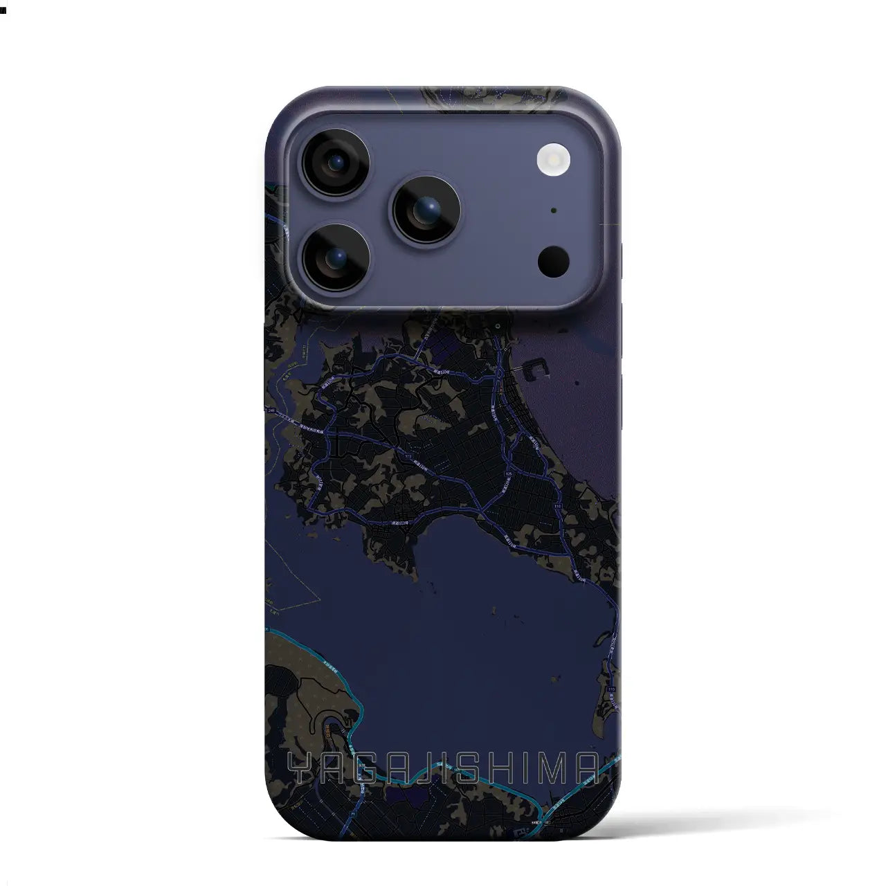 【屋我地島(沖縄県)】地図柄iPhoneケース(バックカバータイプ)