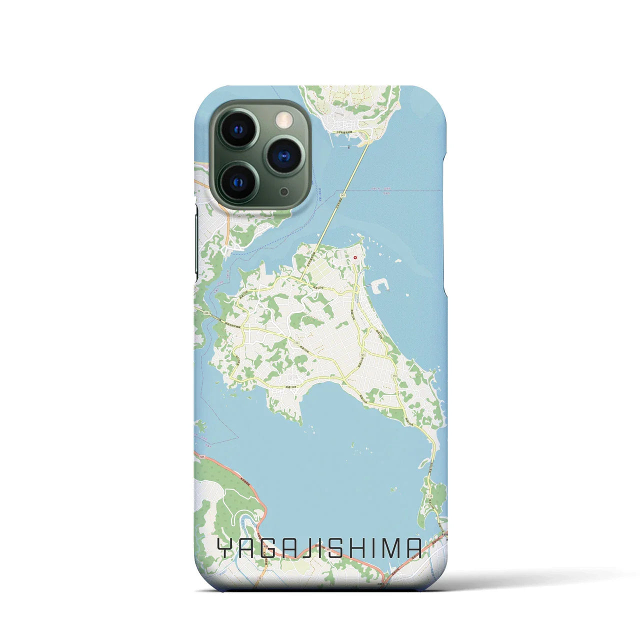 【屋我地島(沖縄県)】地図柄iPhoneケース(バックカバータイプ)