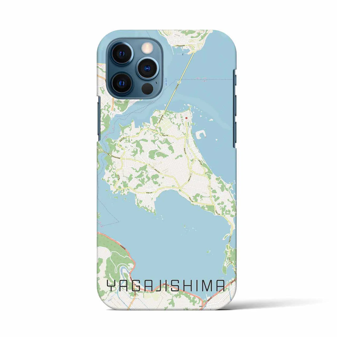 【屋我地島(沖縄県)】地図柄iPhoneケース(バックカバータイプ)