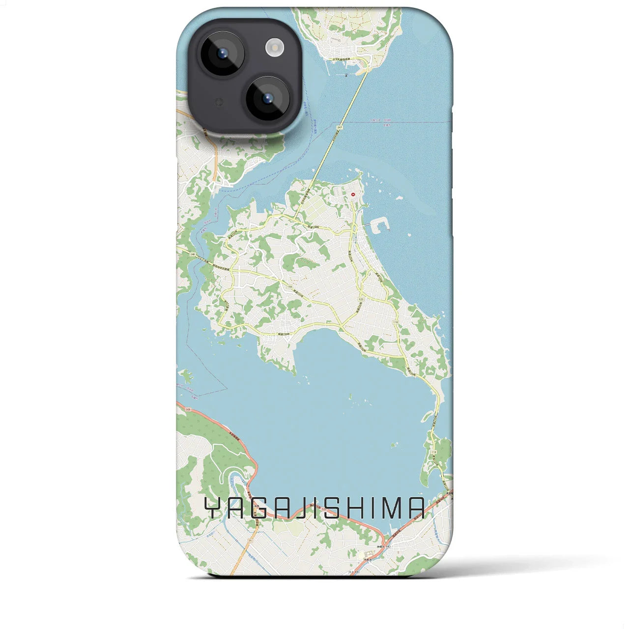 【屋我地島(沖縄県)】地図柄iPhoneケース(バックカバータイプ)