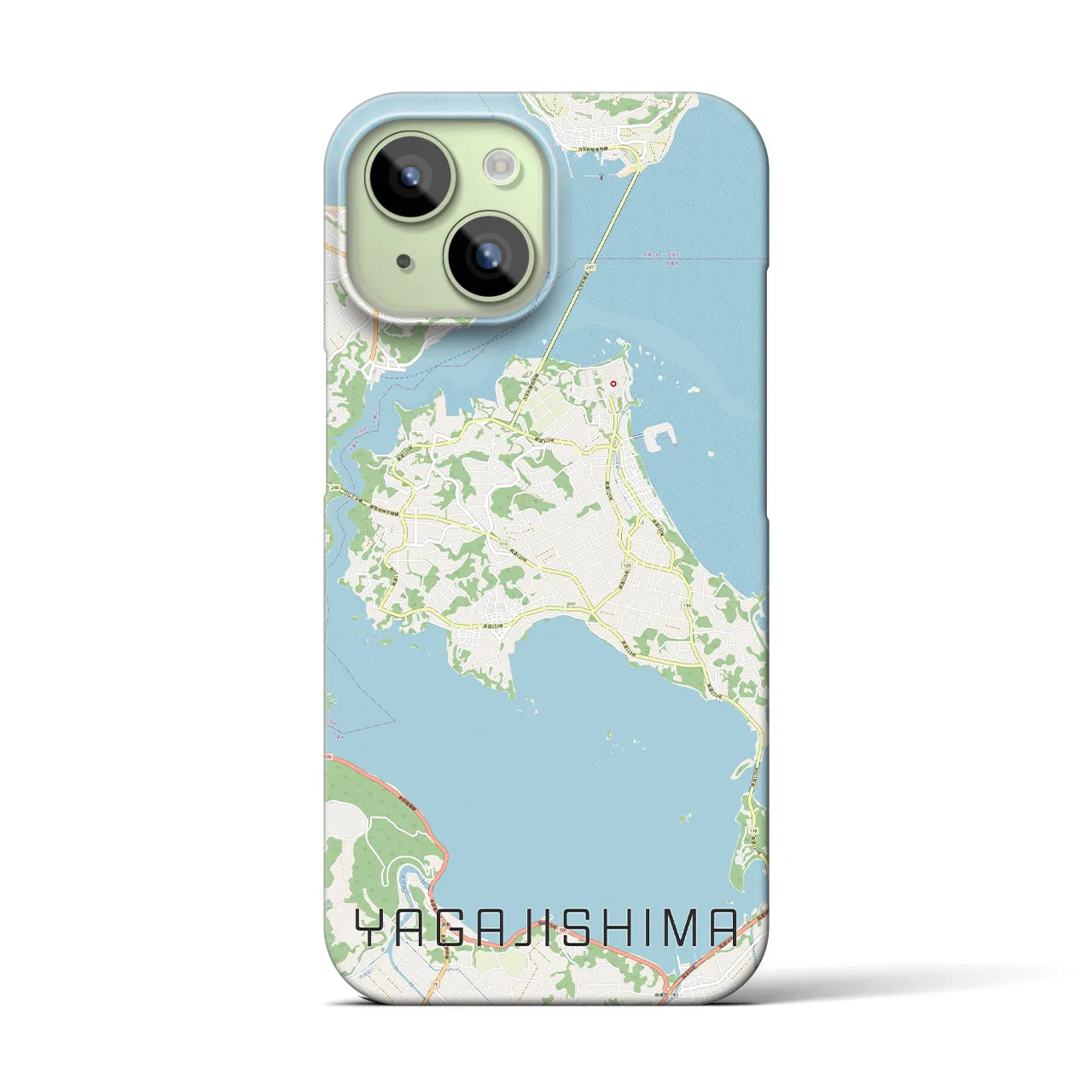 【屋我地島(沖縄県)】地図柄iPhoneケース(バックカバータイプ)