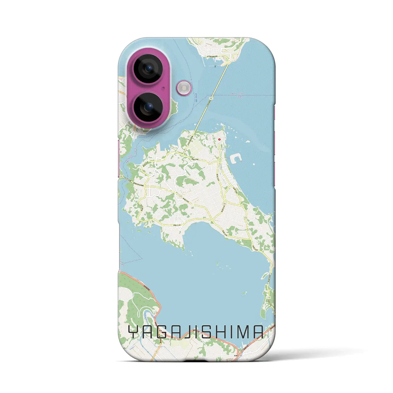 【屋我地島(沖縄県)】地図柄iPhoneケース(バックカバータイプ)