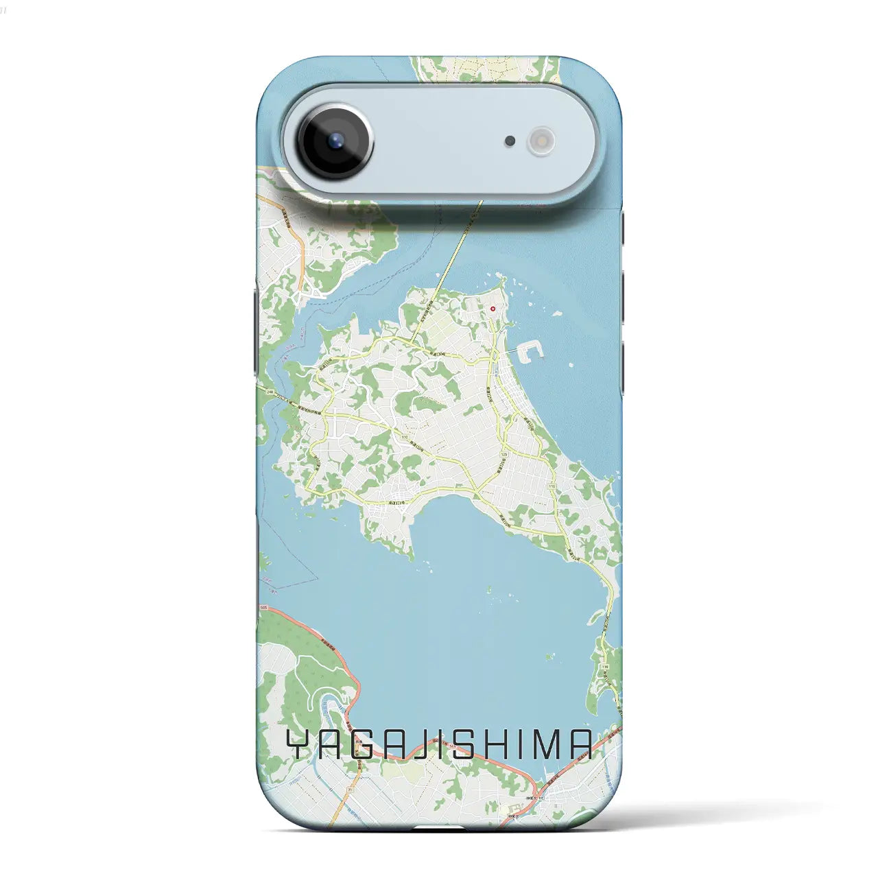 【屋我地島(沖縄県)】地図柄iPhoneケース(バックカバータイプ)ナチュラル・iPhone 17 Pro Max 用