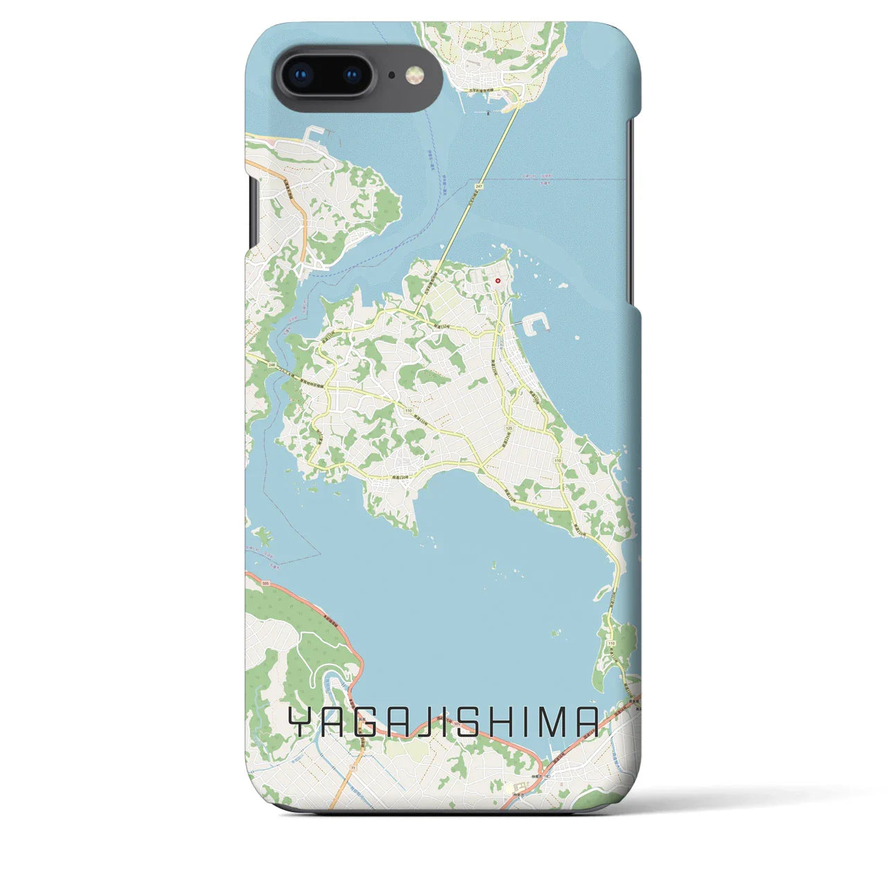 【屋我地島(沖縄県)】地図柄iPhoneケース(バックカバータイプ)