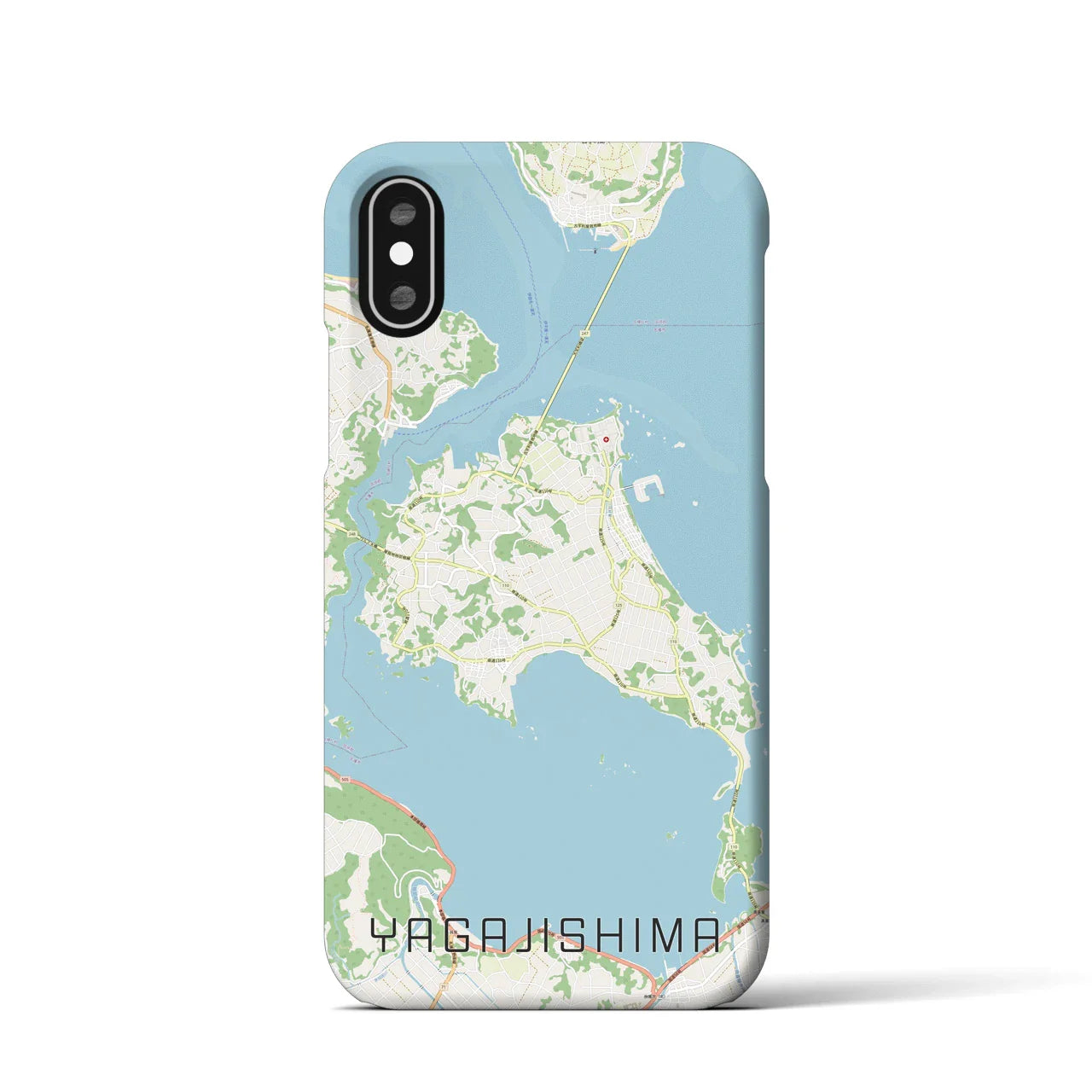 【屋我地島(沖縄県)】地図柄iPhoneケース(バックカバータイプ)