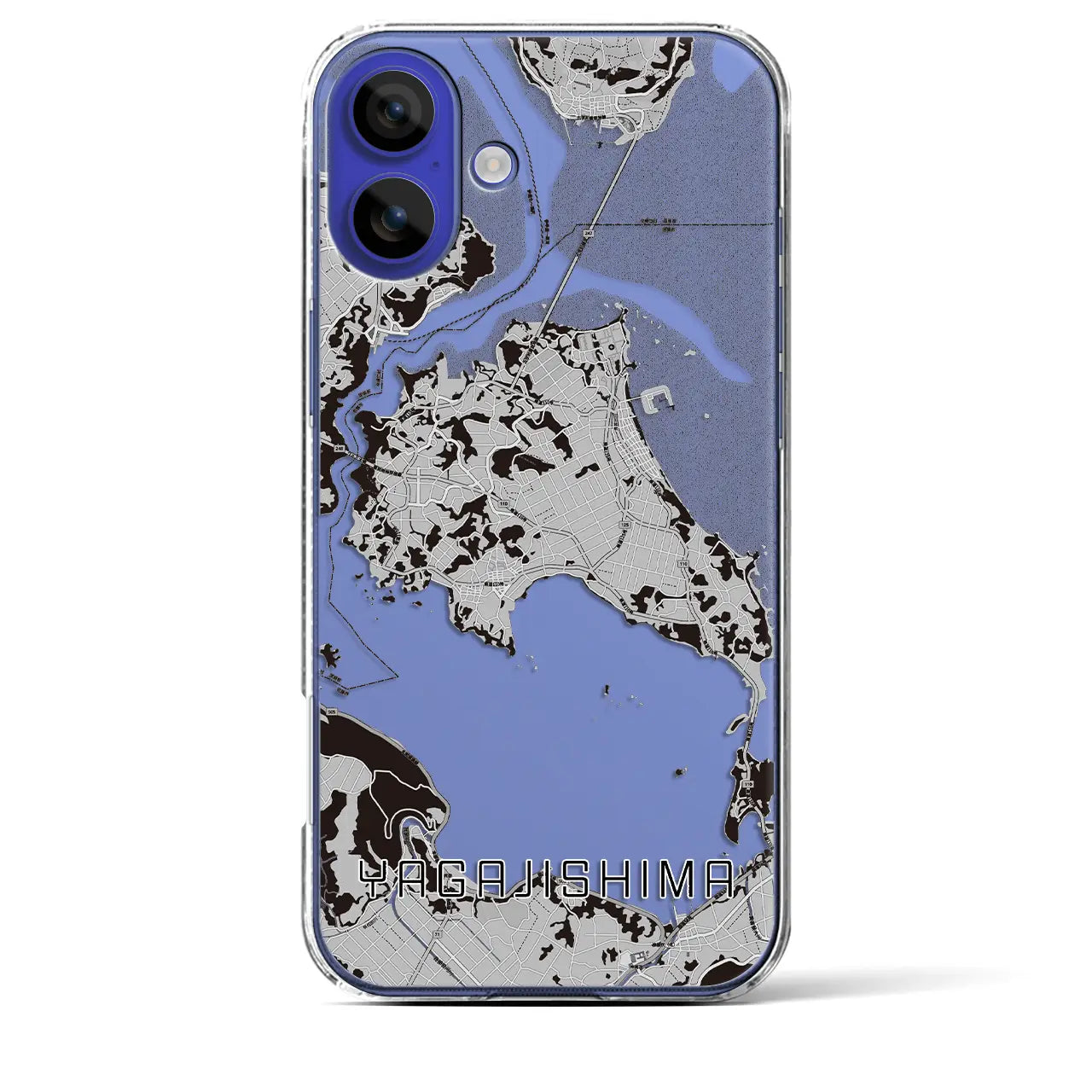 【屋我地島(沖縄県)】地図柄iPhoneケース(クリアタイプ)