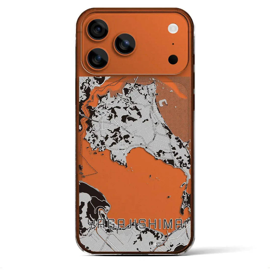 【屋我地島(沖縄県)】地図柄iPhoneケース(クリアタイプ)