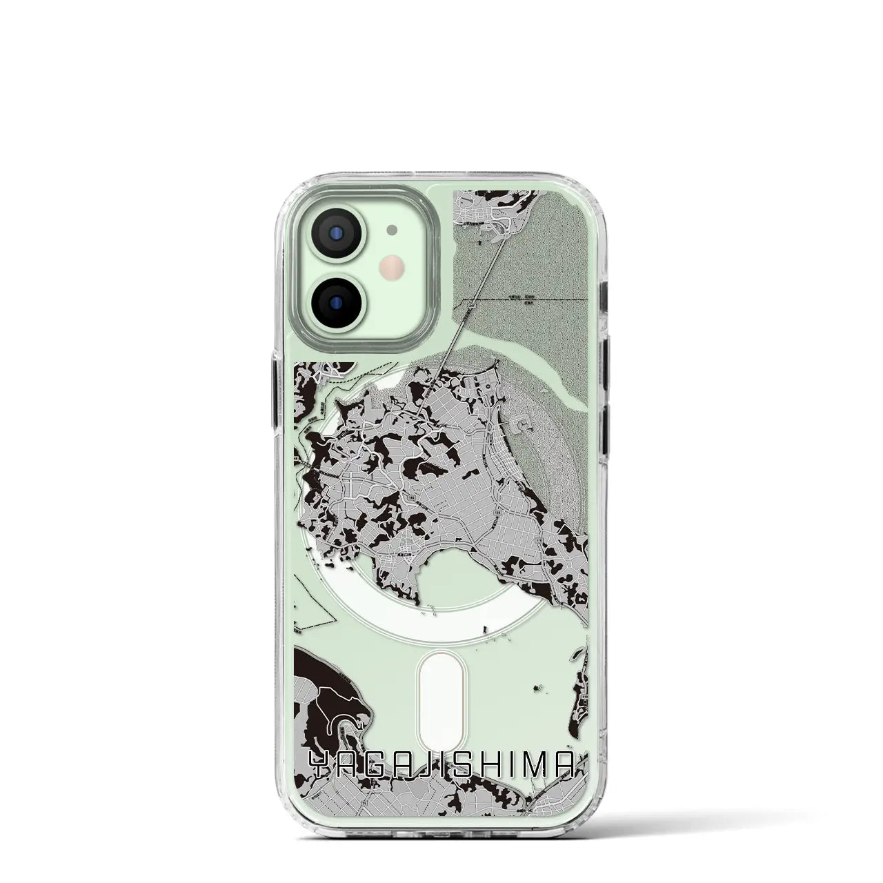 【屋我地島(沖縄県)】地図柄iPhoneケース(MagSafeタイプ)
