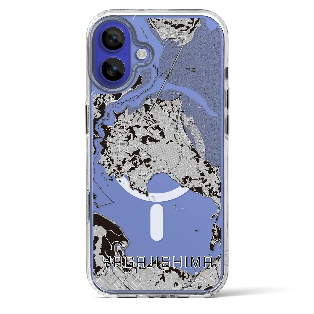 【屋我地島(沖縄県)】地図柄iPhoneケース(MagSafeタイプ)