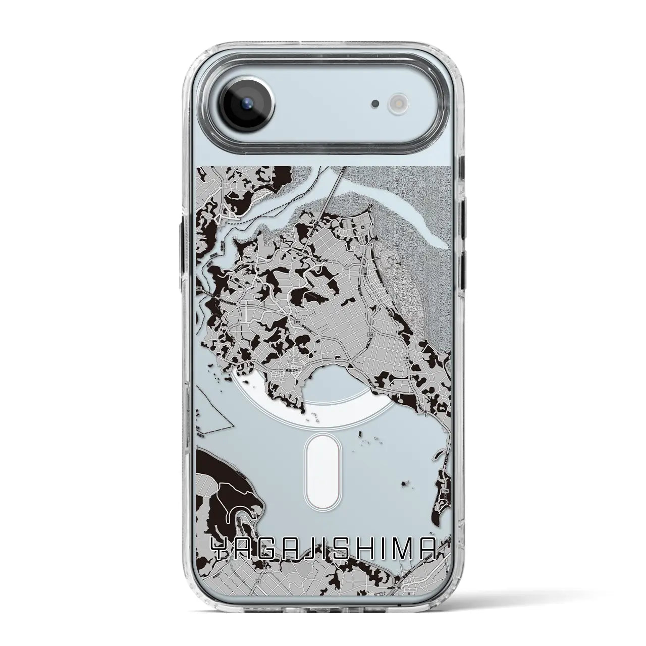 【屋我地島(沖縄県)】地図柄iPhoneケース(MagSafeタイプ)