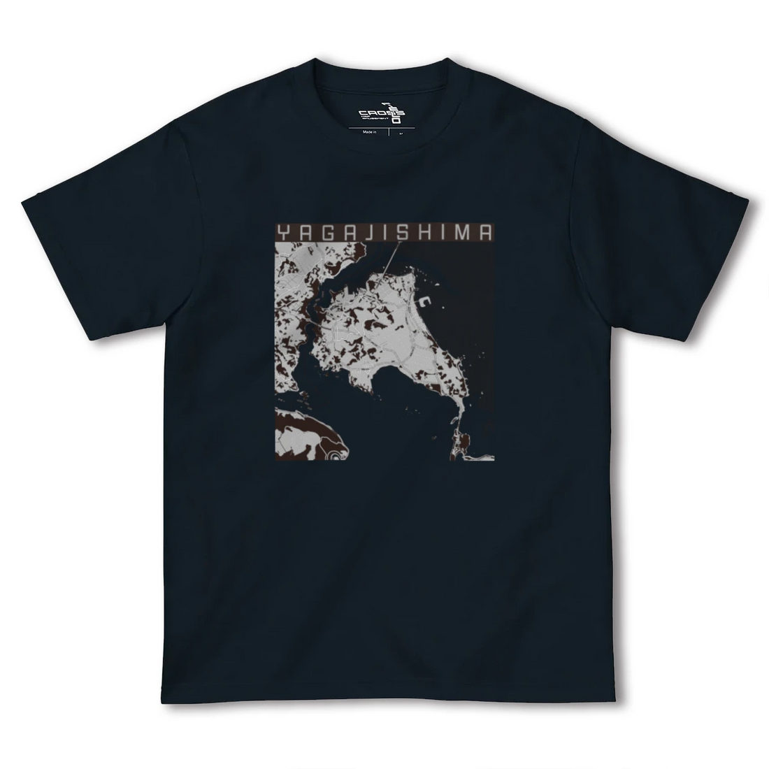 【屋我地島(沖縄県)】地図柄ヘビーウェイトTシャツ