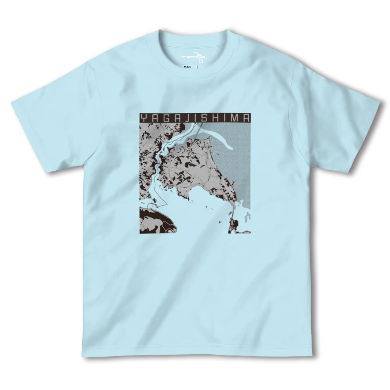 【屋我地島(沖縄県)】地図柄ヘビーウェイトTシャツ