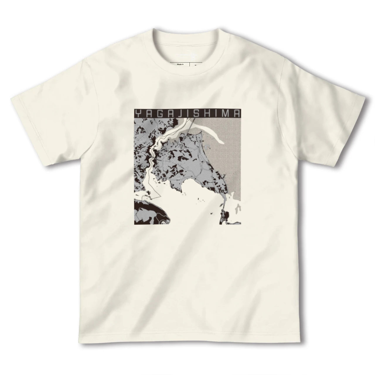 【屋我地島(沖縄県)】地図柄ヘビーウェイトTシャツ