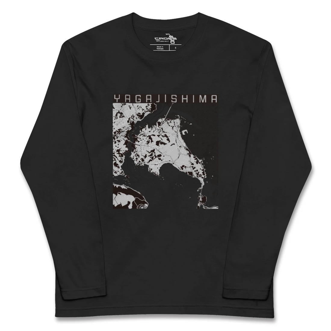 【屋我地島(沖縄県)】地図柄ロングスリーブTシャツ