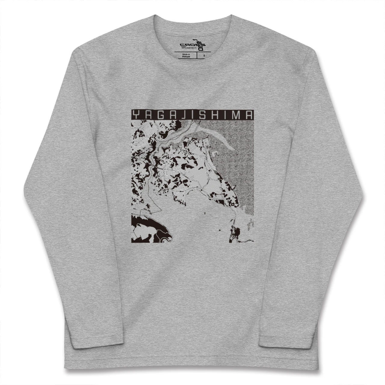 【屋我地島(沖縄県)】地図柄ロングスリーブTシャツ