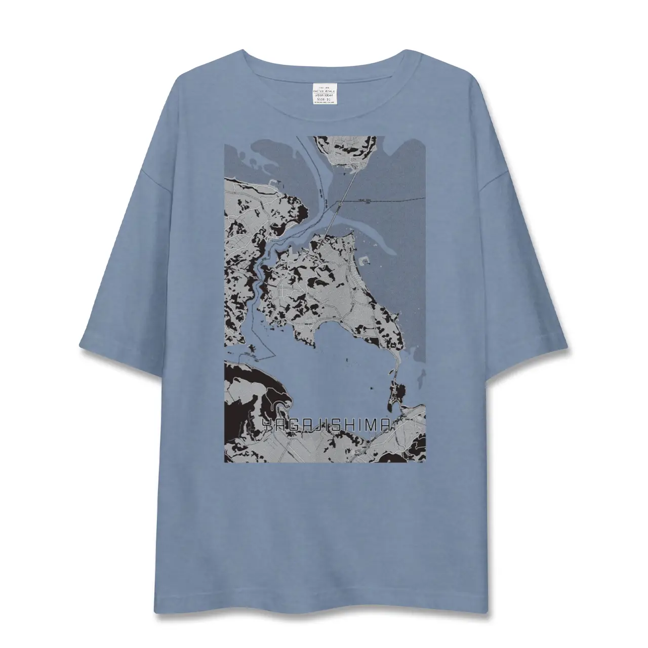 【屋我地島(沖縄県)】地図柄ビッグシルエットTシャツ
