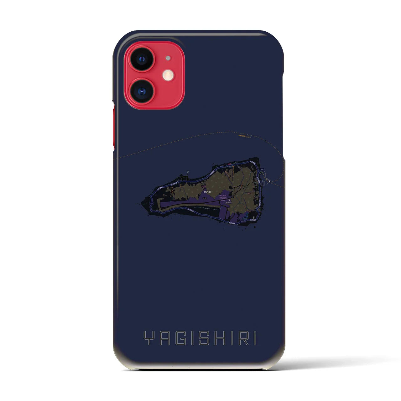 【焼尻(北海道)】地図柄iPhoneケース(バックカバータイプ)
