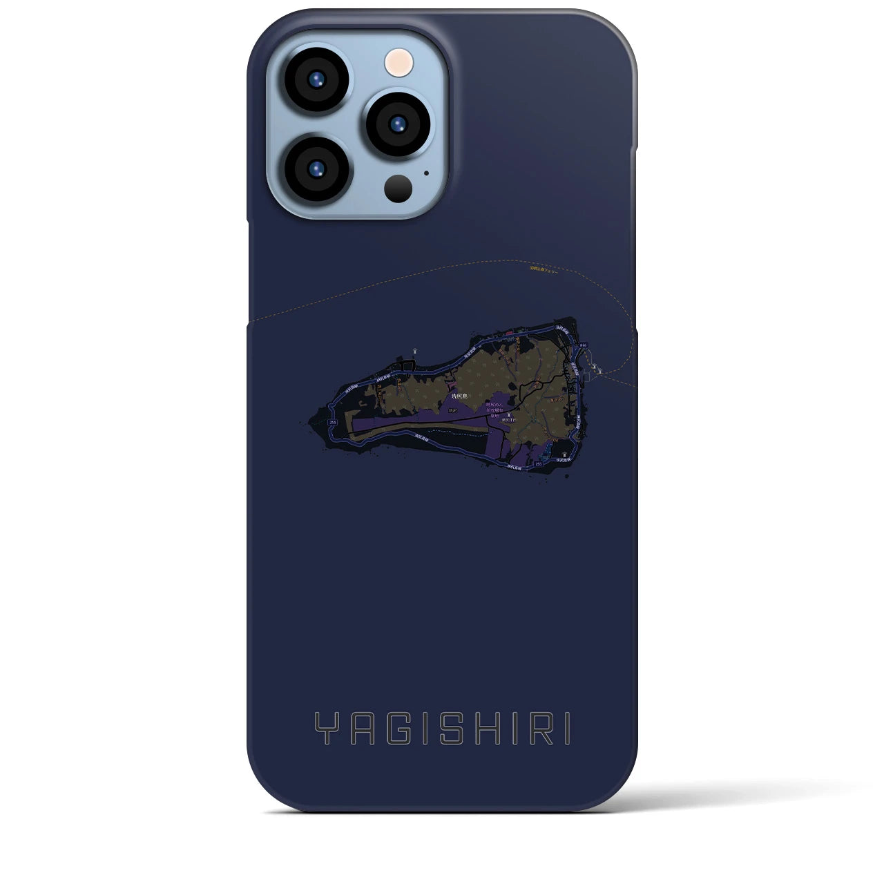 【焼尻(北海道)】地図柄iPhoneケース(バックカバータイプ)