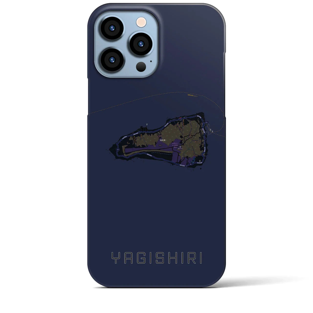 【焼尻(北海道)】地図柄iPhoneケース(バックカバータイプ)
