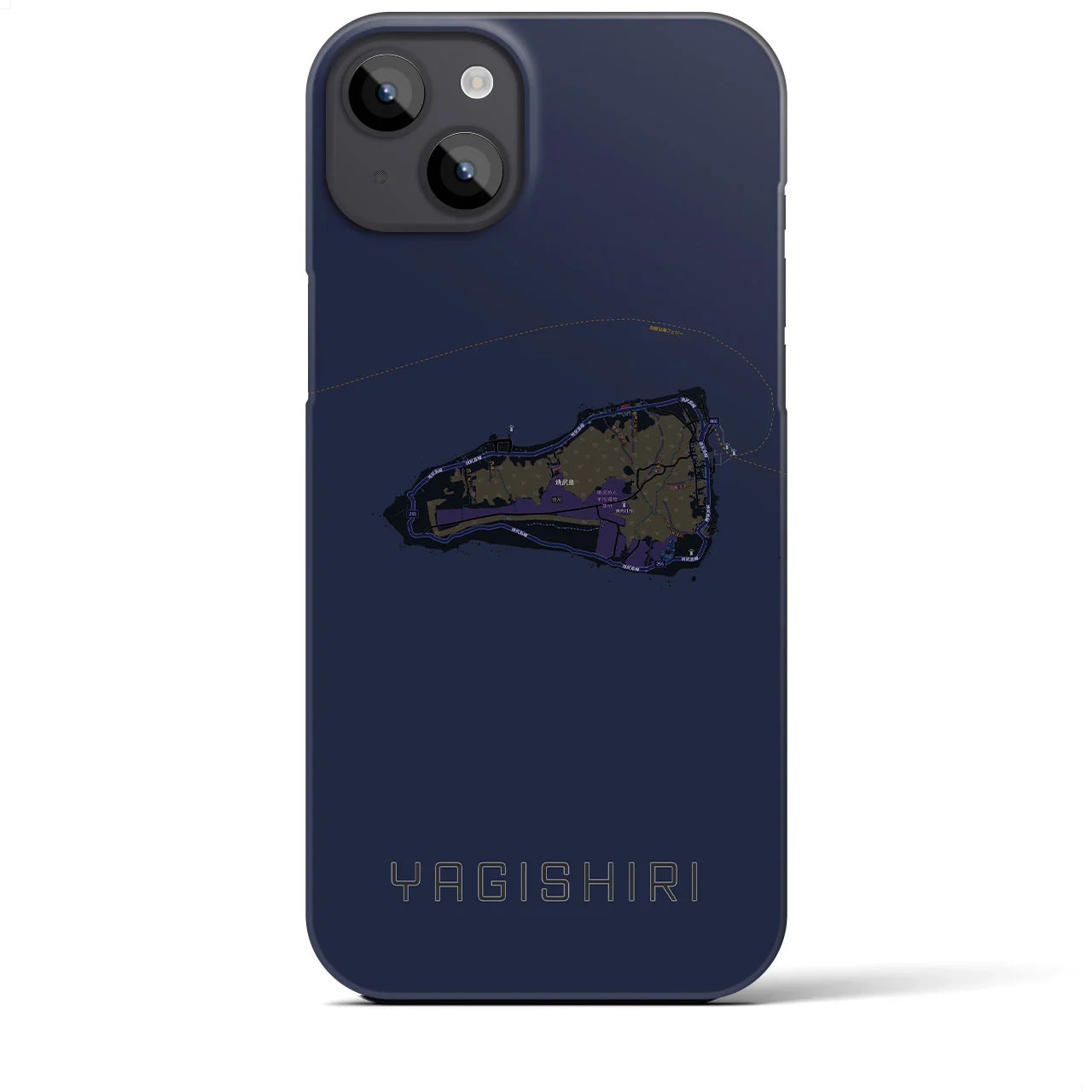 【焼尻(北海道)】地図柄iPhoneケース(バックカバータイプ)