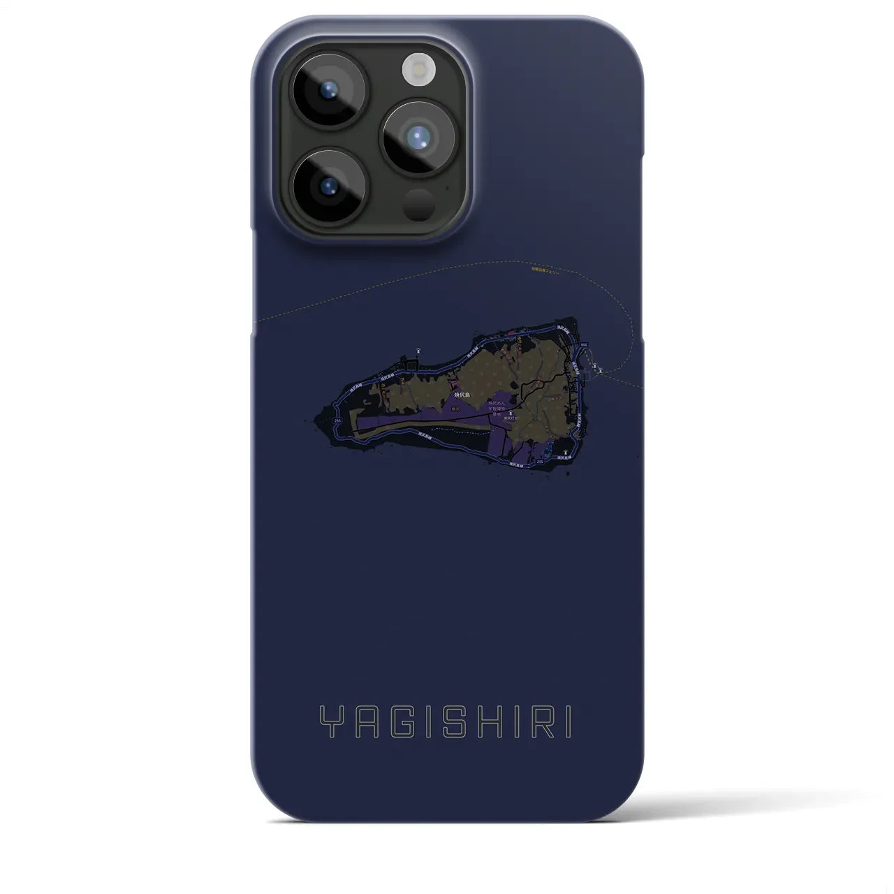 【焼尻(北海道)】地図柄iPhoneケース(バックカバータイプ)