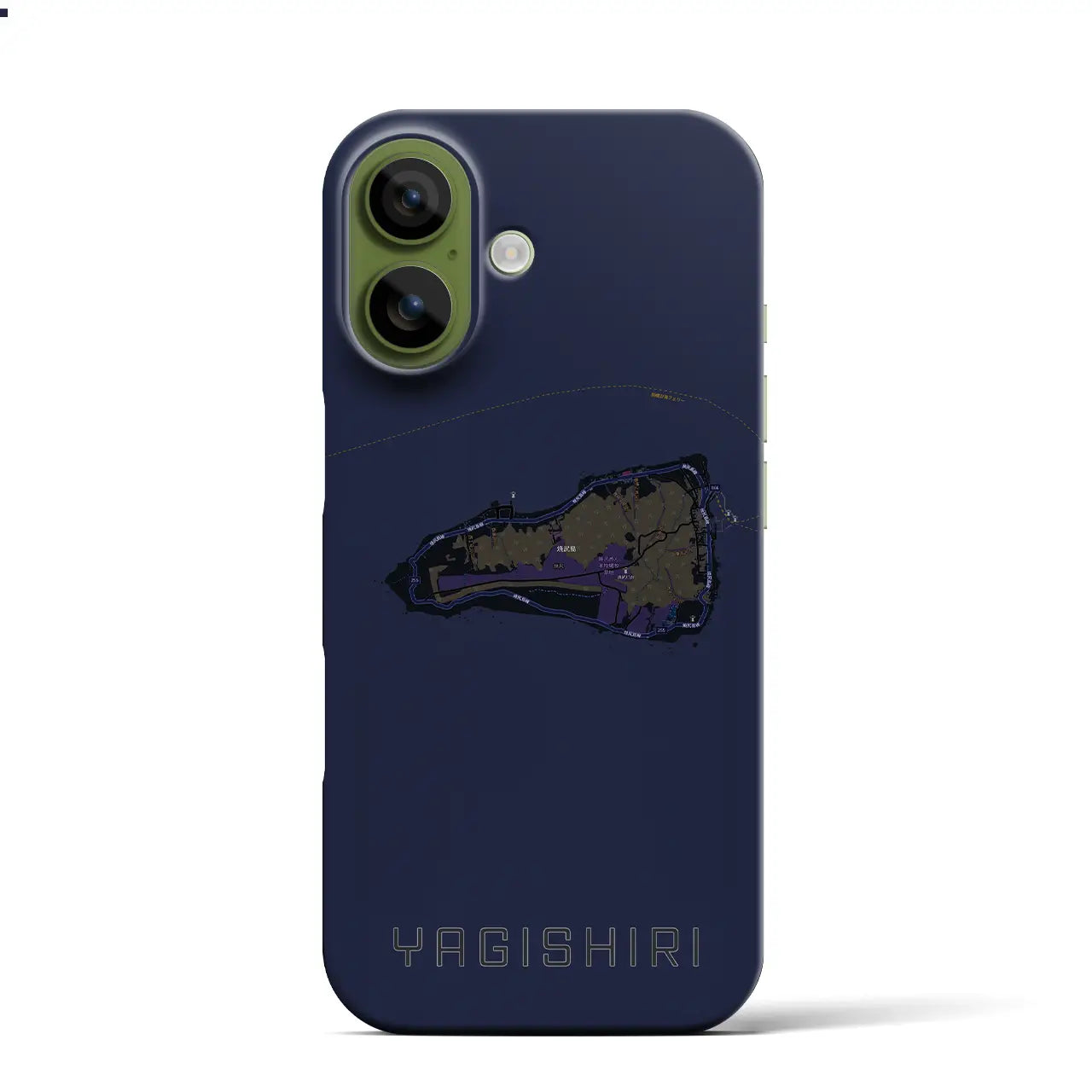 【焼尻(北海道)】地図柄iPhoneケース(バックカバータイプ)