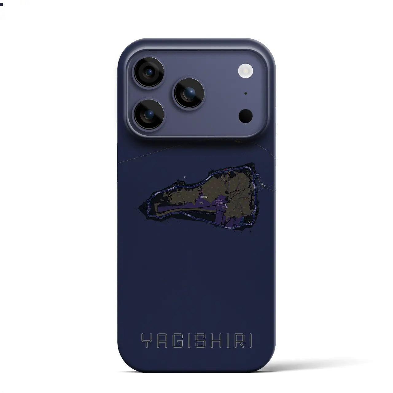 【焼尻(北海道)】地図柄iPhoneケース(バックカバータイプ)