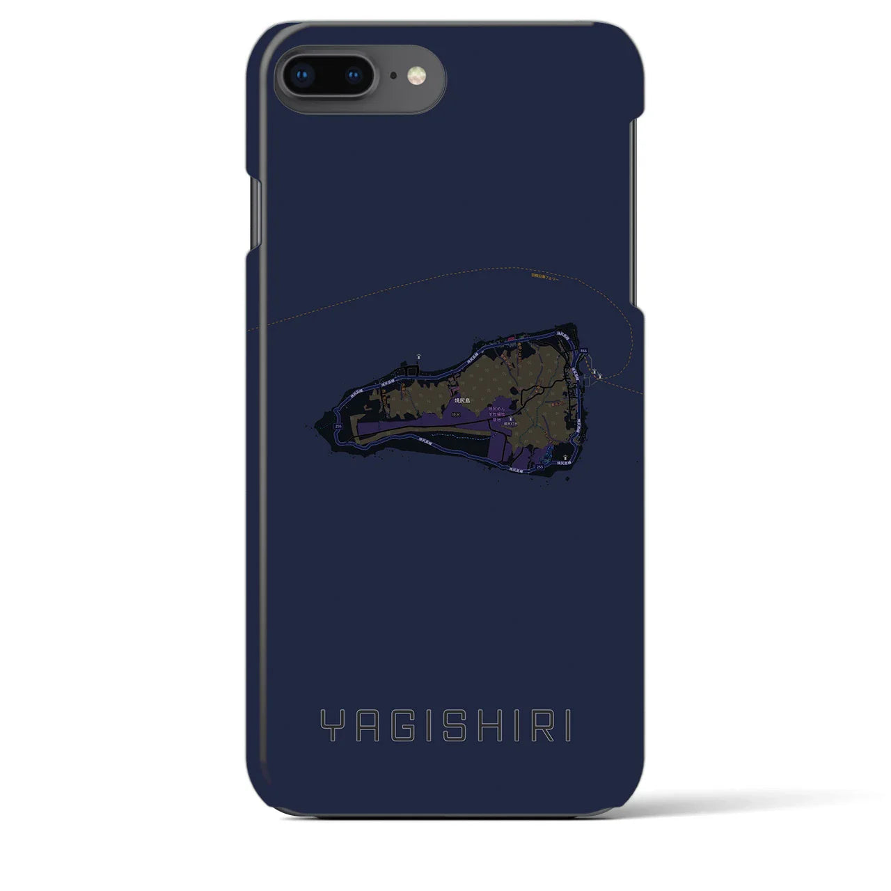【焼尻(北海道)】地図柄iPhoneケース(バックカバータイプ)