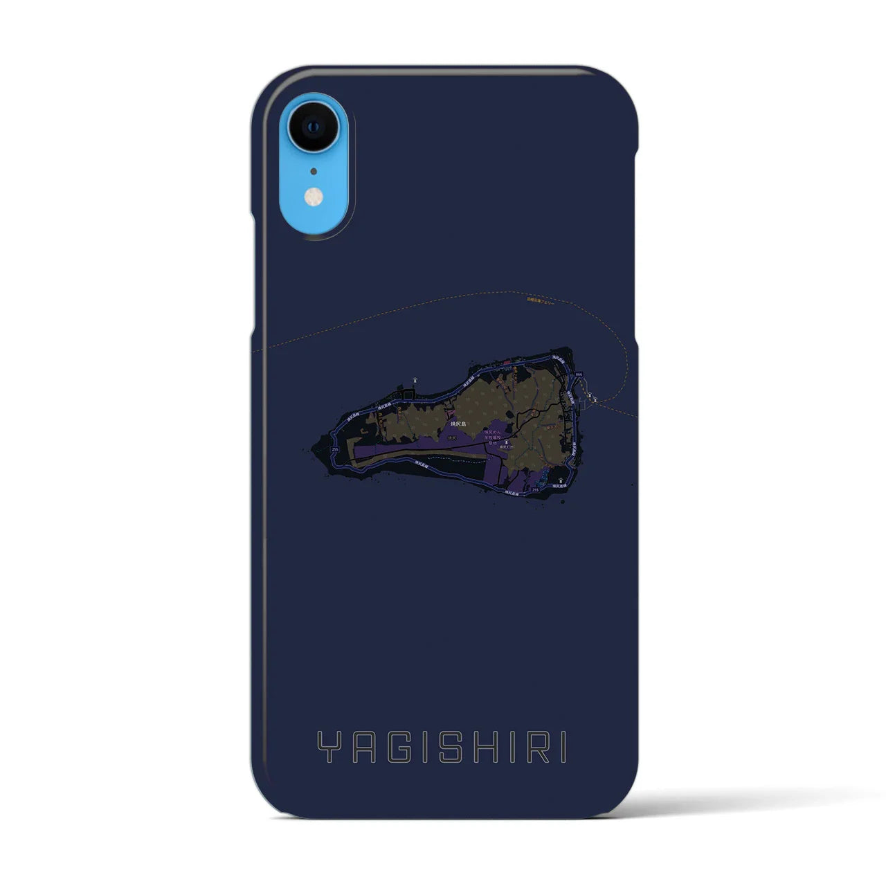 【焼尻(北海道)】地図柄iPhoneケース(バックカバータイプ)