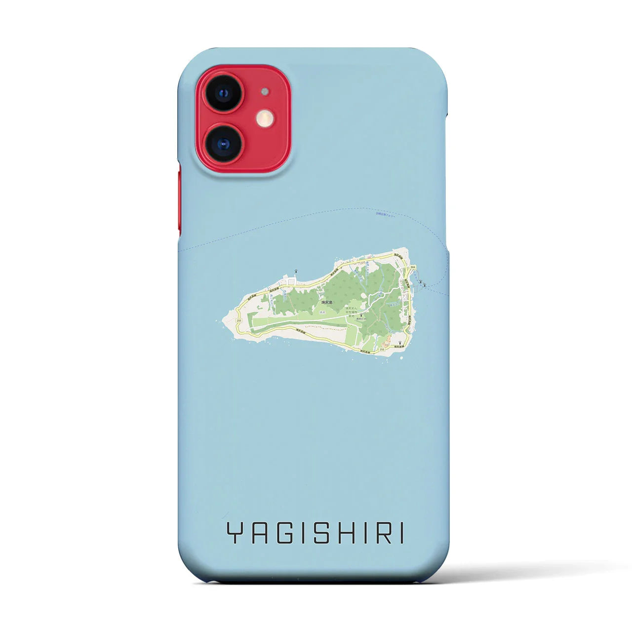 【焼尻(北海道)】地図柄iPhoneケース(バックカバータイプ)