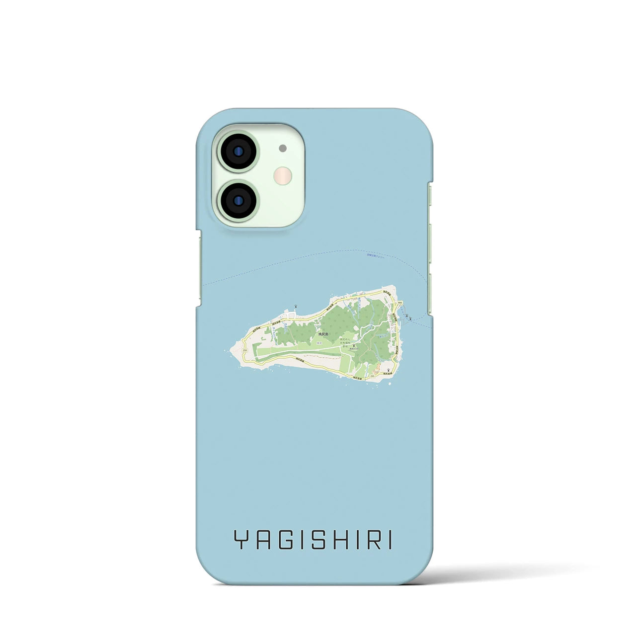 【焼尻(北海道)】地図柄iPhoneケース(バックカバータイプ)